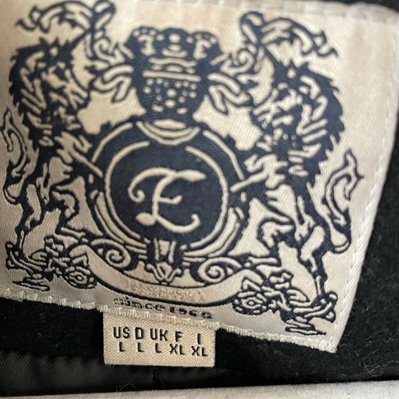 Esprit, women’s Large, black wool and polyester peacoat - Picture 6 of 6